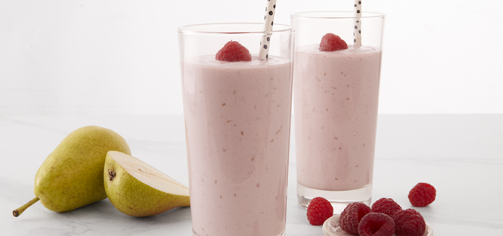 Smoothie με σμέουρα και αχλάδι